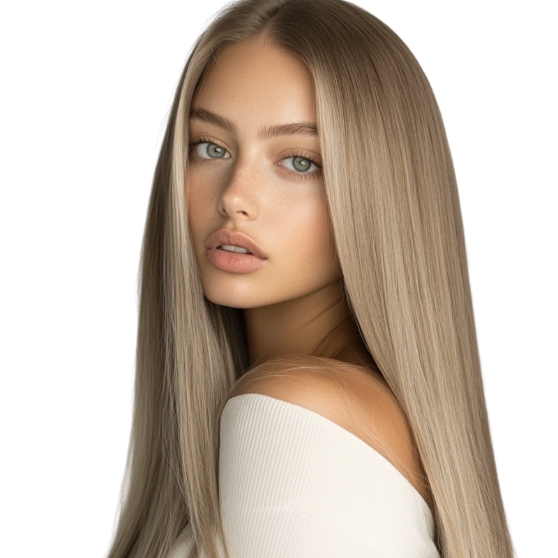 #16A Smoky Ash Beige I-Tip Full Cuticle Human Hair Extensions Double Drawn-50g - Hairlaya