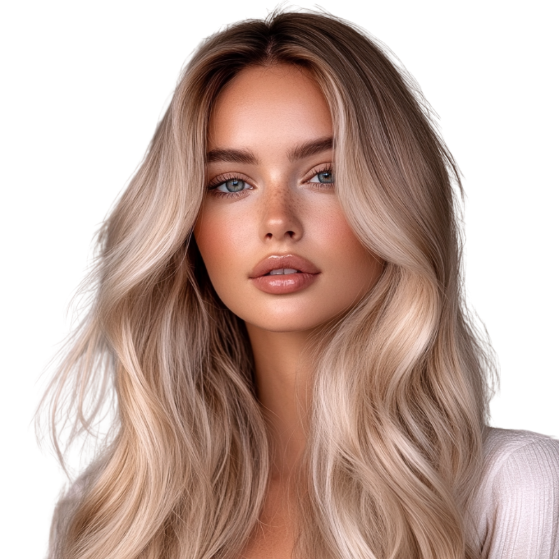 #PHL Piano Ash Chocolate Blonde (#18A) with Light Blonde (#22) I-Tip Full Cuticle Human Hair Extensions Double Drawn-50g - Hairlaya