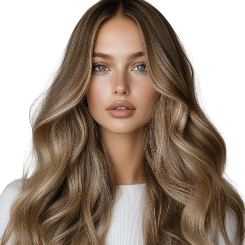 #6 Medium Brown Genius Hybrid Weft Full Cuticle Human Hair Extensions Double Drawn-4 wefts - Hairlaya