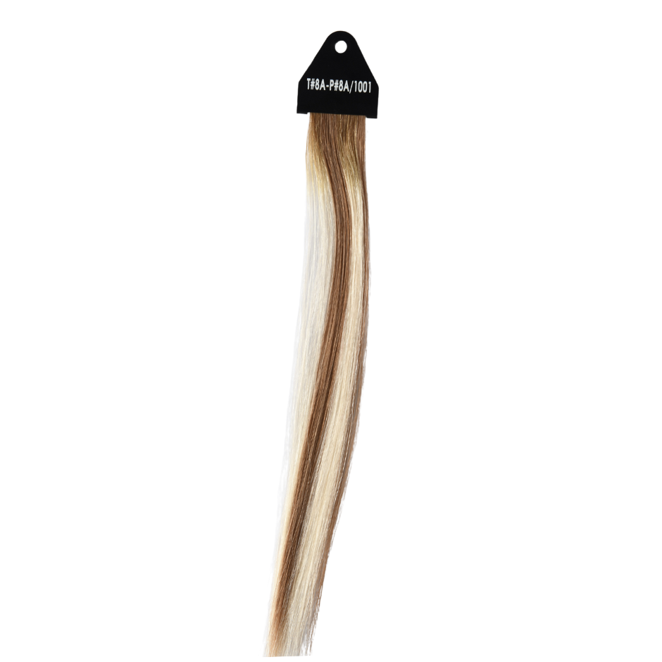 T#8A-P#8A/1001 Ash Dark Blonde with White Ash Blonde Genius Hybrid Weft Full Cuticle Human Hair Extensions Double Drawn-4 wefts - Hairlaya