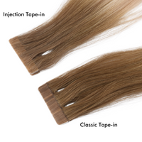 #1001 White Ash Blonde Seamless Injection Tape-in Full Cuticle Human Hair Extensions Double Drawn-50g - Hairlaya