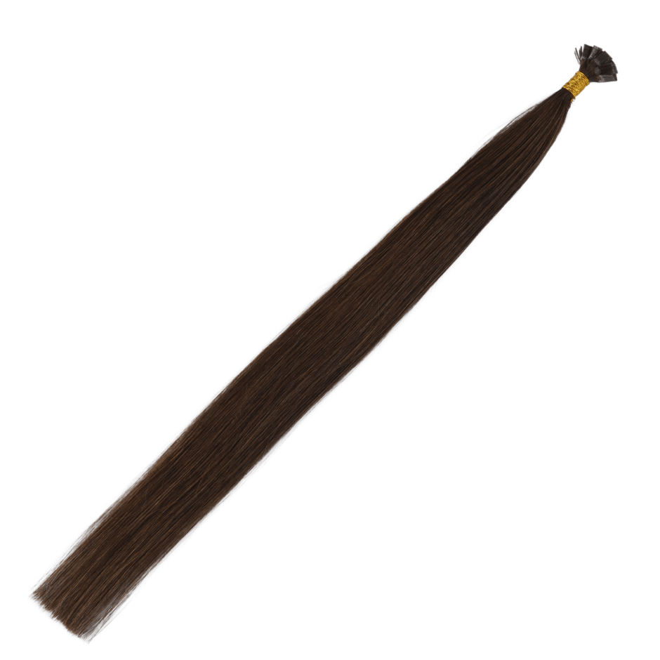 #4 Brown Flat Tip Full Cuticle Human Hair Extensions Double Drawn-50g - Hairlaya