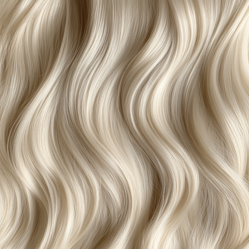 Hairlaya color swatch#1001 White Ash Blonde 
