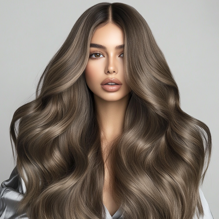 Hairlaya_color_swatch_130A_ash_coper_Model