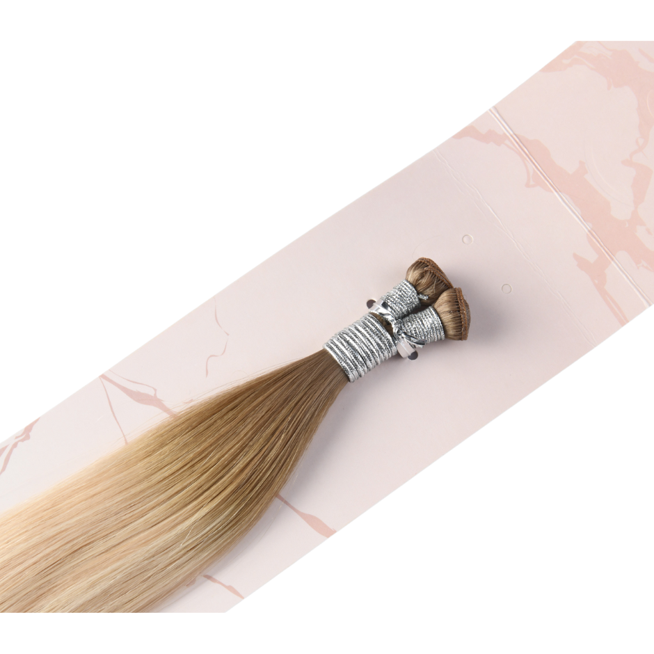 #PHL Piano Ash Chocolate Blonde (#18A) with Light Blonde (#22) Genius Hybrid Weft Full Cuticle Human Hair Extensions Double Drawn-4 wefts - Hairlaya
