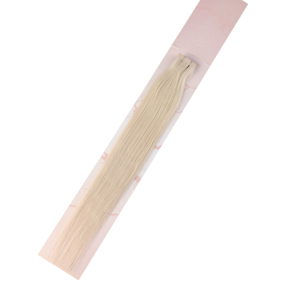 #P7/1001 Piano Chocolate with White Ash Blonde Seamless Injection Tape-in Full Cuticle Human Hair Extensions Double Drawn-50g - Hairlaya