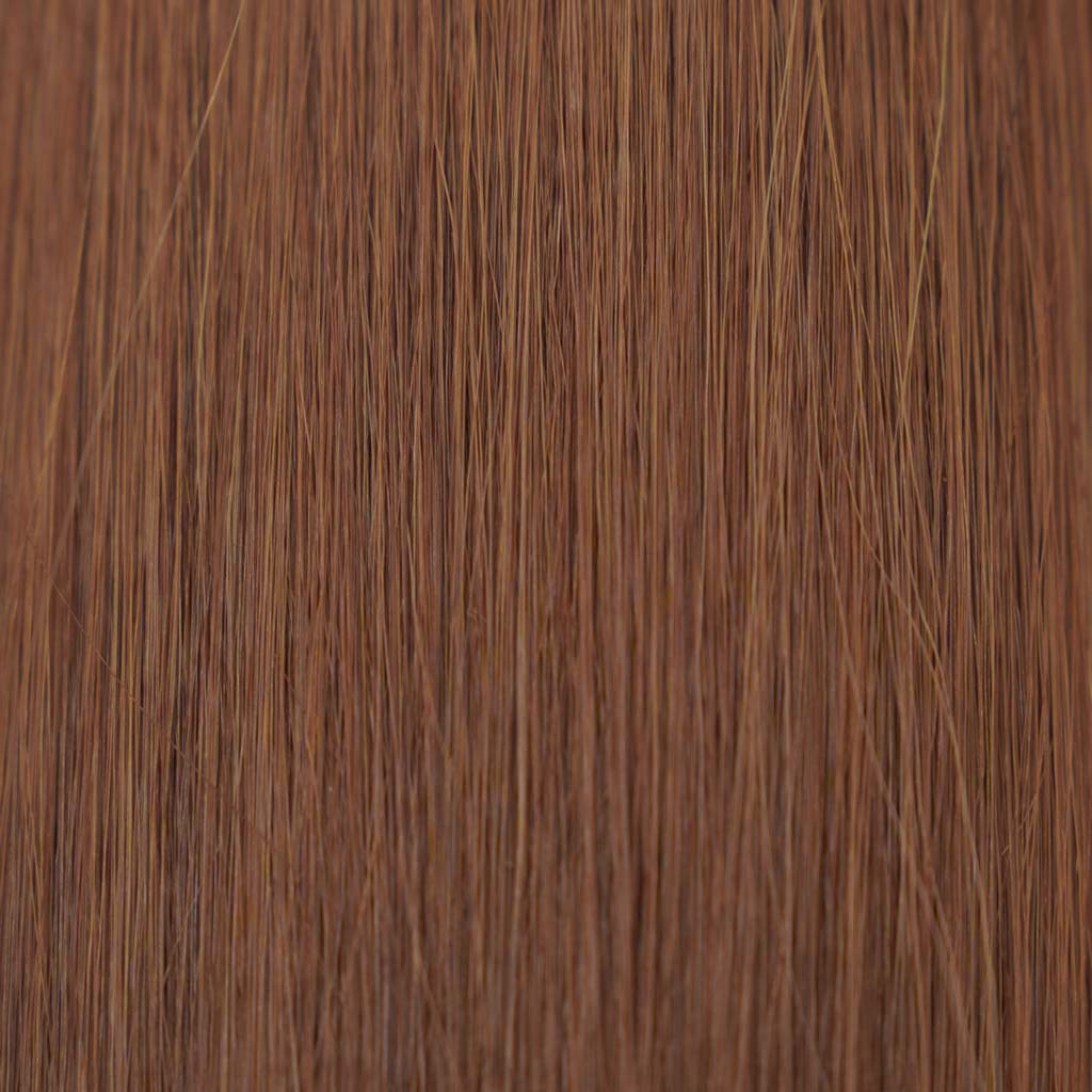 Hairlaya  Medium Auburn (#30) Hand-Tied Wefts Hair Extensions Double Drawn Color