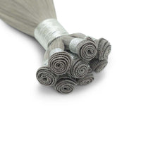 Hairlaya Silver Ash Hand-Tied Wefts Hair Extensions Double Drawn detail