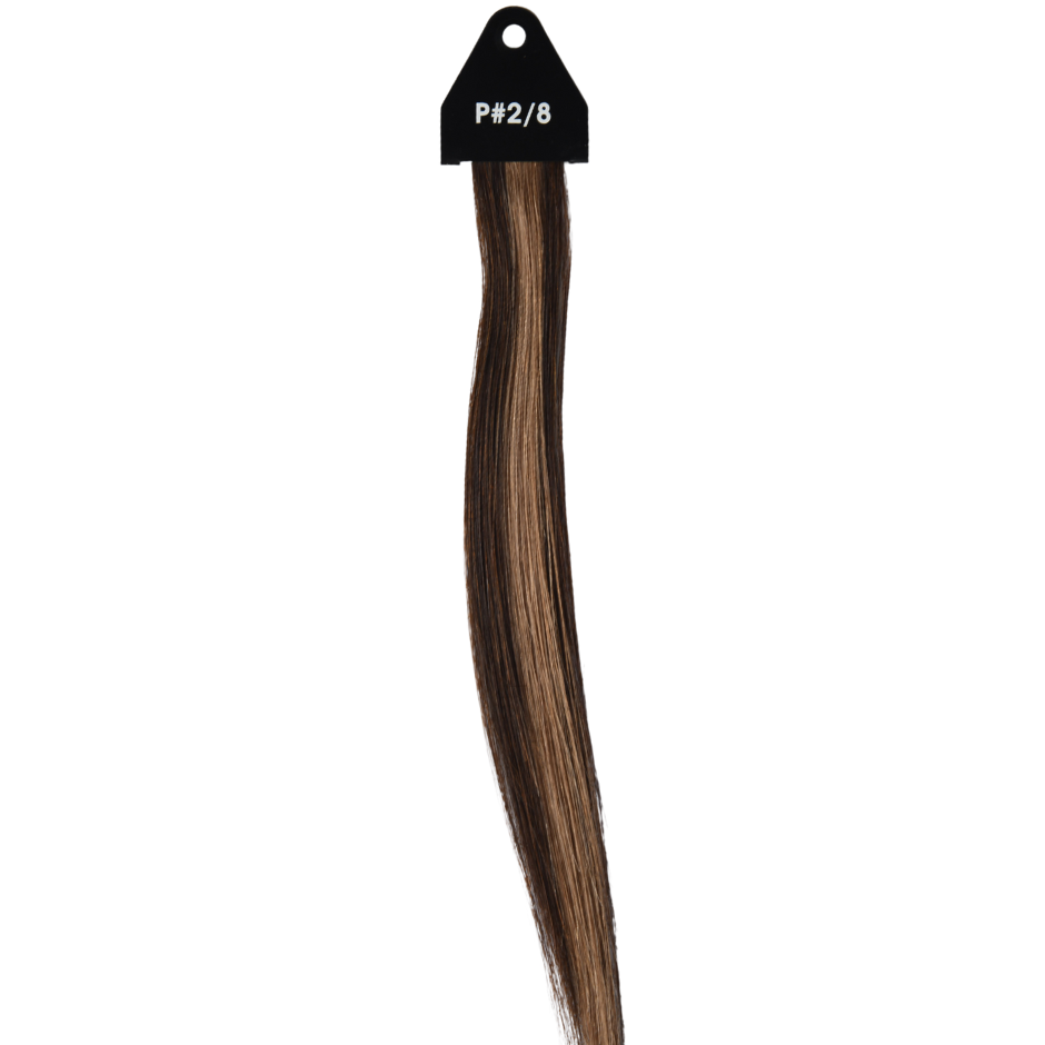 P#2/8 Piano Darkest Brown with Dark Blonde Flat Tip Full Cuticle Human Hair Extensions Double Drawn-50g - Hairlaya