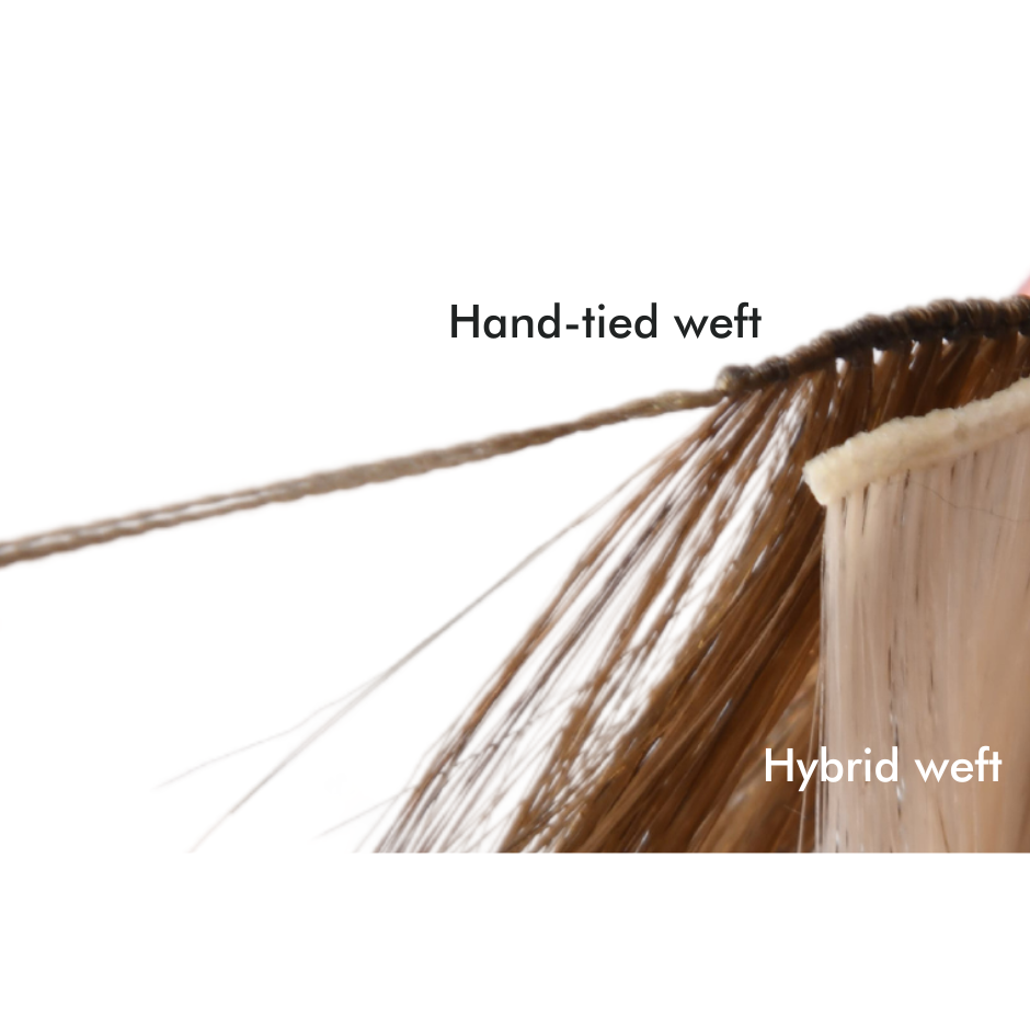 M#18/60 Mix Chocolate Blonde and Ash Blonde Gorgeous Hand-tied Weft Full Cuticle Human Hair Extensions Double Drawn-4 Wefts - Hairlaya