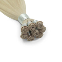 Hairlaya  Ash Blonde 60 Hand-Tied Wefts Hair Extensions Double Drawn