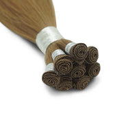 Hairlaya  Dark Blonde (#8) Hand-Tied Wefts Hair Extensions Double Drawn Detail