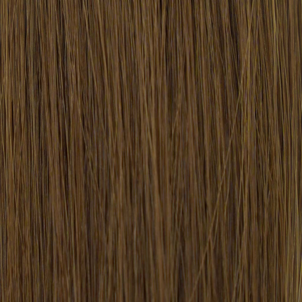 Hairlaya  Medium Brown (#6) Hand-Tied Wefts Hair Extensions Double Drawn Color