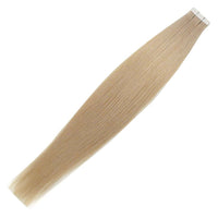 Beige Blonde (#24) Straight Tape-In Hair Extensions Double Drawn View