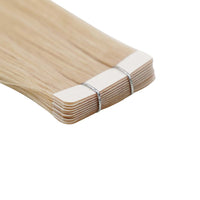 Beige Blonde (#24) Straight Tape-In Hair Extensions Double Drawn Detail
